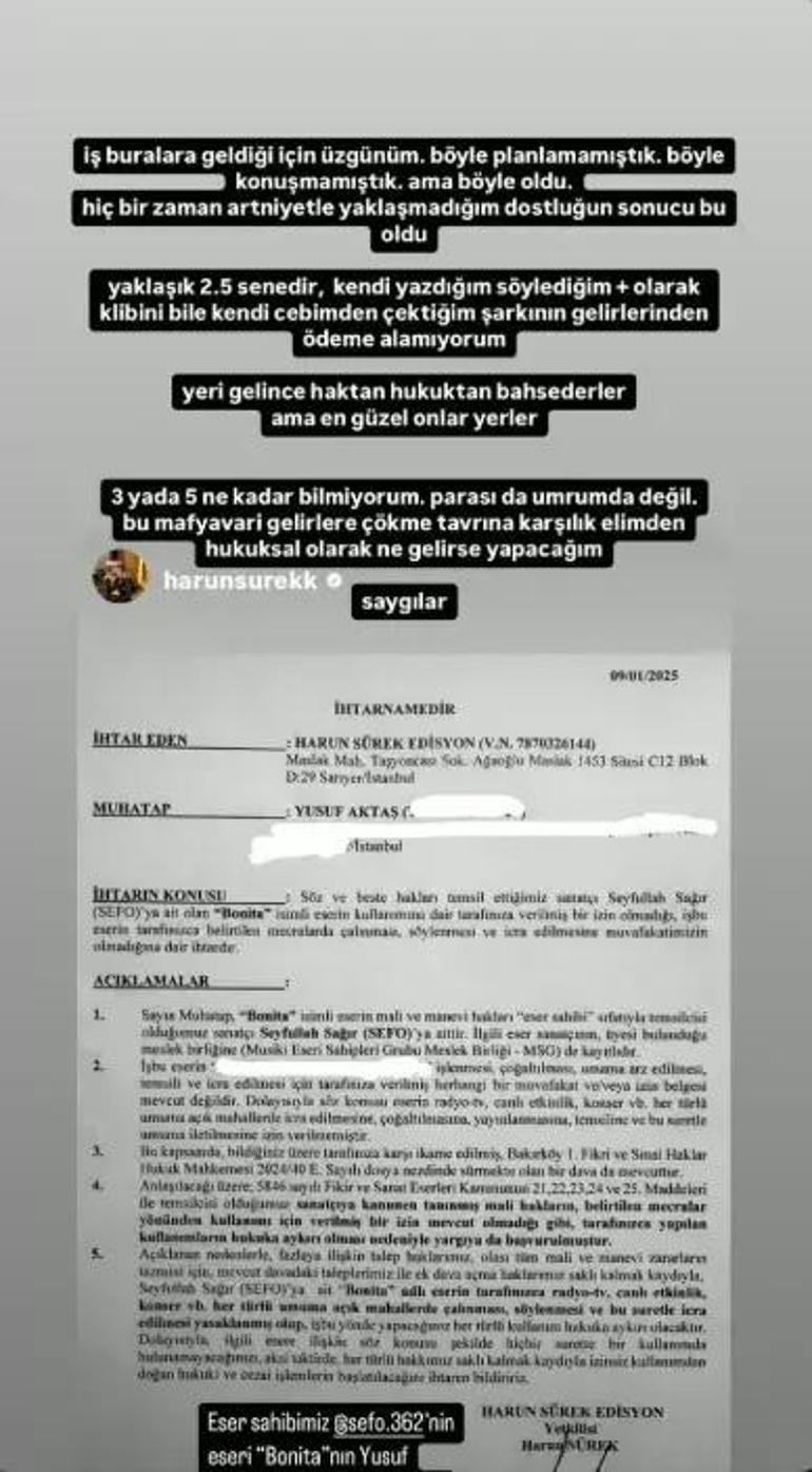 SEFO, Reynmen'den parasını almadı. Bildirildiler. Bu dostluğun sonucudur.