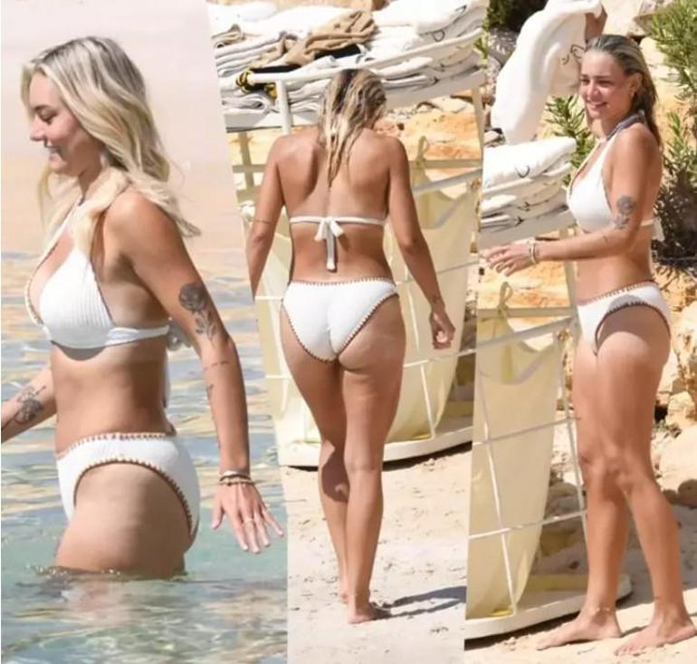 Survivor Aycan Yanaç, Çeşmada Tatilde Suda Jimnastik Yaptı