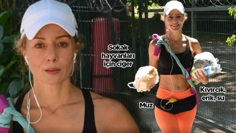 Bade İşçil spor sonrası markete uğradı